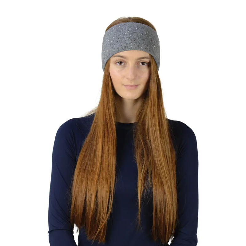 Hy Equestrian Alaska Diamante Headband - Grey/Black